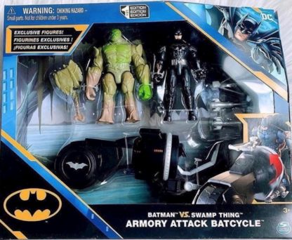 Batman & dc Batcycle avec 2 figurines 10 cm