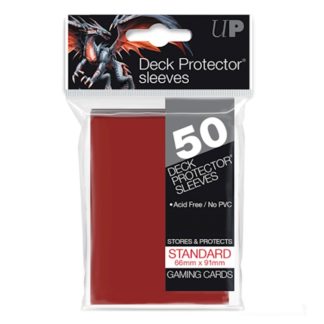 Red Deck Protector Standard (50) NEW SIZE