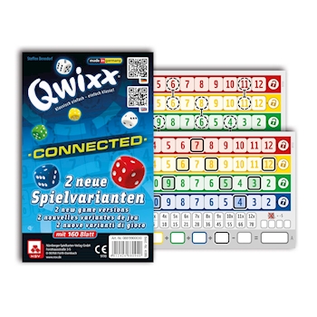 Qwixx Connected – Zusatzblöcke 2×80 Blatt (mult)