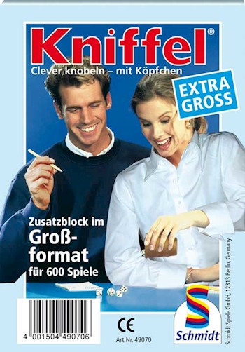 Grosser Kniffelblock (1 Stk für 600 Spiele)