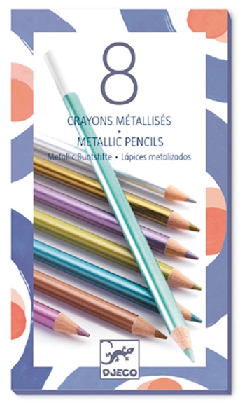 8 Crayons metalliques Djeco