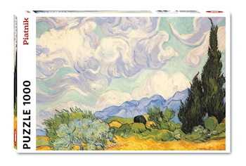 Van Gogh: Field with Cypreses 1000 pièces