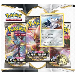 Pokemon (fr) 3-pack EB02 Épée et Bouclier-Clash des Rebelles : Pack 3 Boosters Duralugon