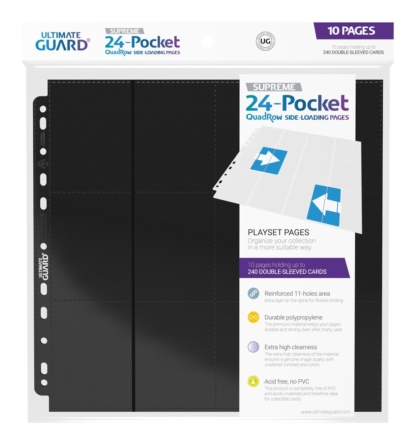 Feuilles Classeur Side-Loading – Ultimate Guard 24-Pocket Pages (10ct) – 29.1 cm