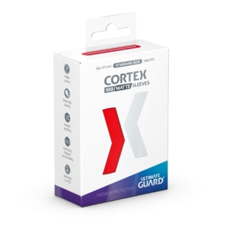 Protèges Cartes 100 pièces – Cortex – Standard – Rouge Matte