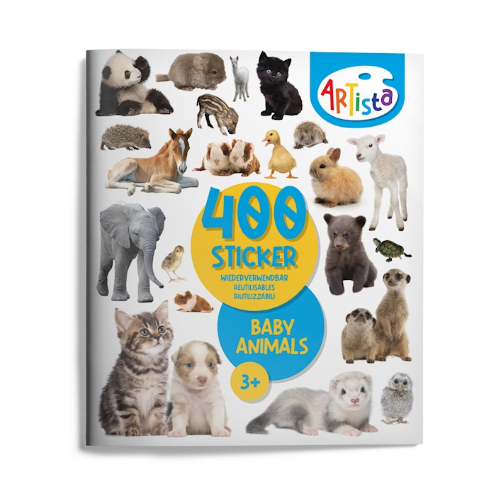 400 Reusable Stickers Book - Baby Animals