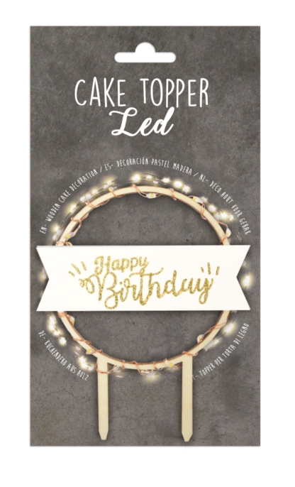 Cake Topper Led Happy Birthday
