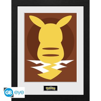 Poster encadré – Pikachu Silhouette 25 – Pokemon – 40.6 cm