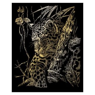 R&L Gravures D’Art Std Or Le Leopard Dans L’Arbre 21.3X29.5Cm