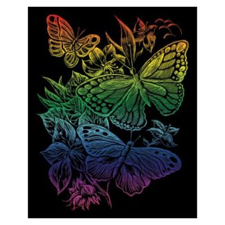 R&L Gravures D’Art Std Arc-En-Ciel Papillons 21.3X29.5Cm