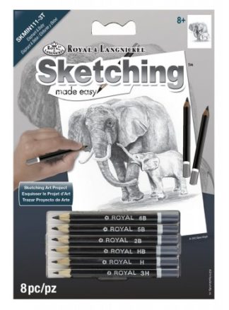 R&L Sketching Mni Maman Elephant & Son Petit  14X20Cm