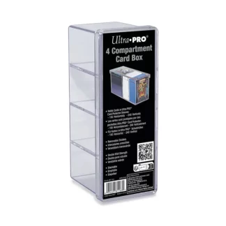 Deck Box 4-Compartment Clear Card Box (Up to 240 Cards)