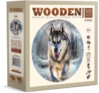 Wooden city Puzzle en bois XL Running wolf