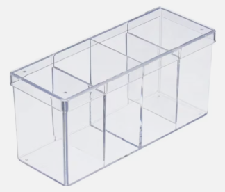 Deck Box 4-Compartment Clear Card Box (Up to 240 Cards)