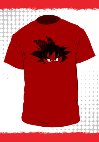 T-shirt Dragon Ball – Goku – Fond Rouge – Homme – XL