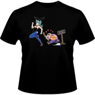 T-shirt – okiWoki – Le Lièvre et la Tortue selon Akira Toriyama !! – Dragon Ball – Fond Noir – Homme – S