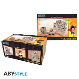 Gift Pack – One Piece – Mug + Acryl® + cartes postales – Luffy