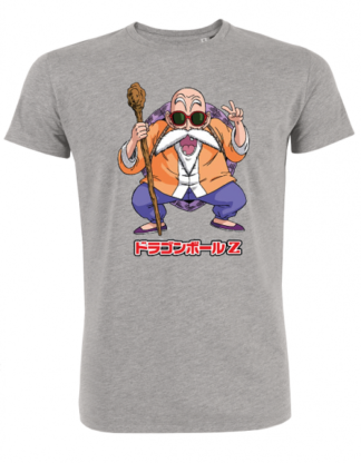 T-shirt Dragon Ball Z – Tortue Géniale – Fond gris – Homme – L
