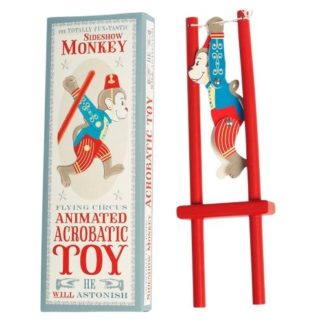 Wooden Acrobatic Toy Sideshow Monkey