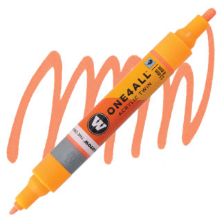 Marqueur pour Maquettes – One4All Twin – Acrylique Orange Fluo Phospho. – 1,5/4mm – #218 – 15 cm