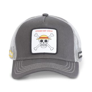 Capslab Casquette Trucker – Gris – Straw Hat Crew – One Piece – U