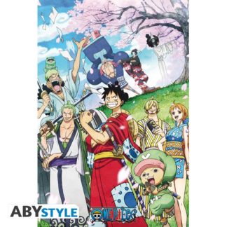 ABYSTYLE Poster – One Piece – Wano – roulé filmé (91.5×61) – 91.5×61 cm