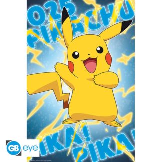 GB Eye Poster Effet Métal – Pikachu – Pokemon – roulé filmé – 91.5 cm