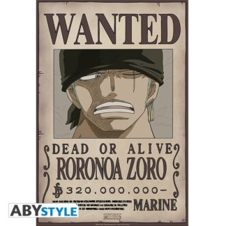 ABYSTYLE Poster – Roulé « Wanted Zoro New » – One Piece (91,5X61) – 91.5 cm