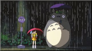 Semic  Tableau Ghibli – Totoro – « Totoro Arrêt de Bus » – 37 cm