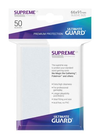 Ultimate Guard Protèges Cartes 50 pièces – Supreme Ux – Standard – Transparent