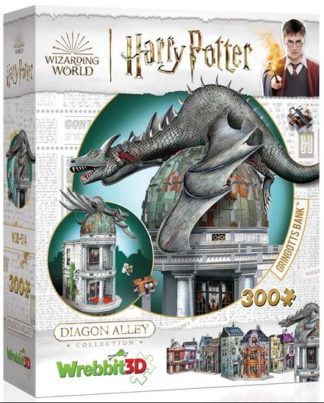 Wrebbit Puzzle Puzzle 3D – Harry Potter – Gringotts Bank – 300 pièces – 24 cm