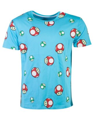 Difuzed T-shirt – Nintendo – Super Mario – Happy Toad AOP – S