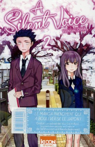 Ki-oon éditions A Silent Voice. Tome 2