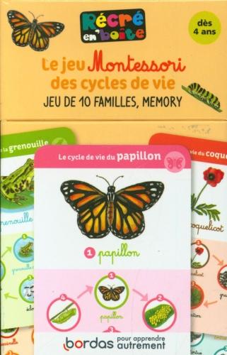 Bordas Le jeu Montessori des cycles de vie : jeu de 10 familles, memory