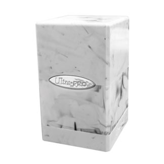Satin Tower Deck Box – Marble White, Black