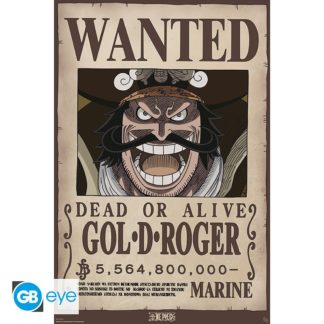 GB Eye Poster – Wanted Gol D. Roger – One Piece – roulé filmé – 91.5 cm