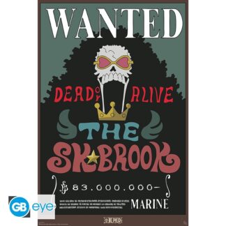 Poster – Wanted Brook – One Piece – roulé filmé – 91.5 cm