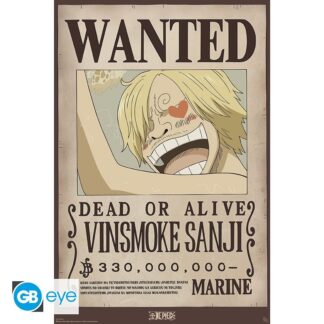 Poster – Wanted Sanji – One Piece – roulé filmé – 91.5 cm