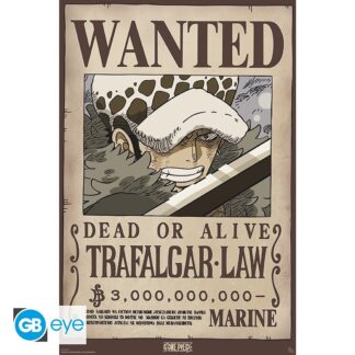 Poster – Wanted Trafalgar Wano – One Piece – roulé filmé – 91.5 cm