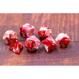Set de dés – Cherry Cream (avec boîte) – 3 cm