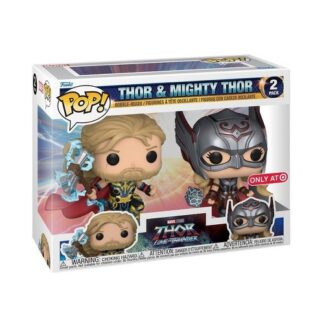 Boîte Abîmée – Pack de 2 – Thor & Mighty Thor – Thor Love & Thunder – POP Marvel – Exclusive – 9 cm