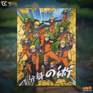 Golden Poster – Multi Clonage – Naruto Shippuden – 40 cm