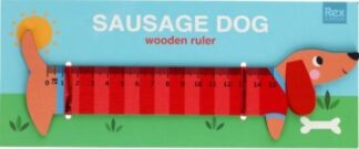 Rex London Wooden ruler sausage dog