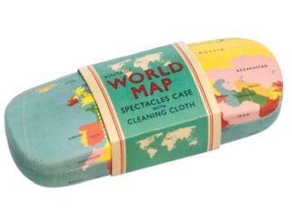 Rex London Glasses Case and Cleaning Cloth World Map