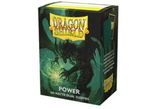Dragon Shield Dual Matte Sleeves – Metallic Green / Power (100 Sleeves)