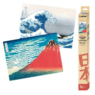 Set 2 Chibi Poster - Hokusai - Katsushika Hokusai