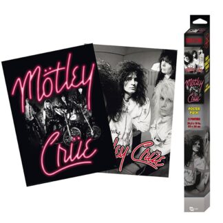 Set 2 Chibi Poster – Néon Rose et Camisole – Mötley Crüe