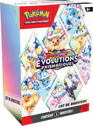 Pokémon (FR) EV8.5 Bundle 6 Boosters Evolutions Prismatiques Pokémon (FR) EV8.5 Bundle 6 Boosters Evolutions Prismatiques