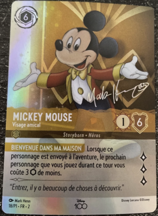 Lorcana (FR) Carte Mickey Mouse Visage Amical Promos Year 1 - Singles