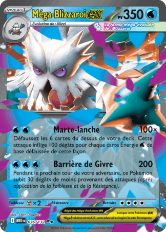 Pokémon (FR) Carte Mega Blizzaroi ex (MEG 036) Méga-Évolution - Mega Abomasnow ex